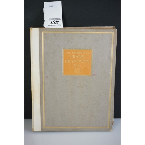 437 - Three Frank Brangwyn (1867-1956) hardback books containing many black & white plates depicting his e... 