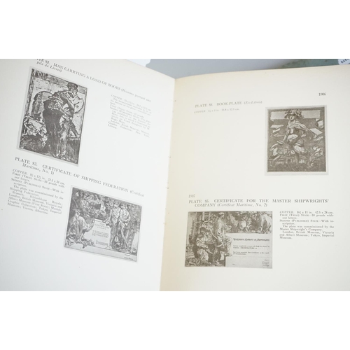 437 - Three Frank Brangwyn (1867-1956) hardback books containing many black & white plates depicting his e... 