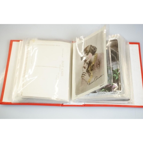 443 - Victorian Carte De Visite gilt photograph album, containing 30 photographs, together with a small co... 