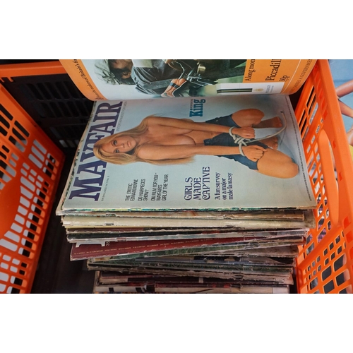 446 - Glamour magazines, Mayfair and Penthouse, mainly from the 1970s, c.40 issues