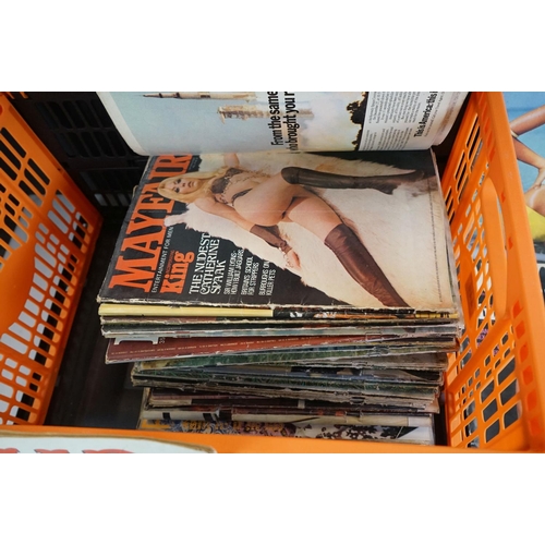 446 - Glamour magazines, Mayfair and Penthouse, mainly from the 1970s, c.40 issues