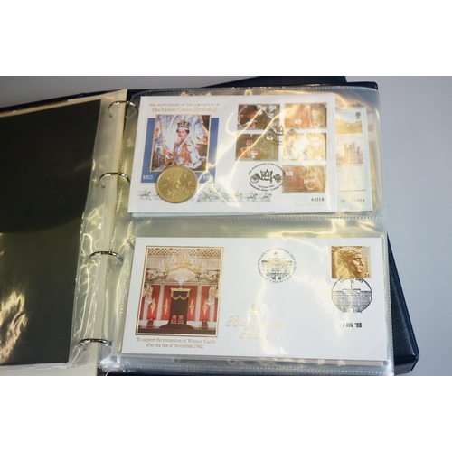 453 - Royal Mail / Royal Mint Philatelic Numismatic album of coin covers, to include 20 examples, featurin... 