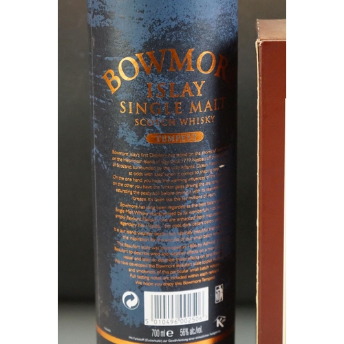 464 - Three Boxed Bottles of Single Malt Scotch Whisky, to include Bowmore Islay Tempest Small Batch Relea... 