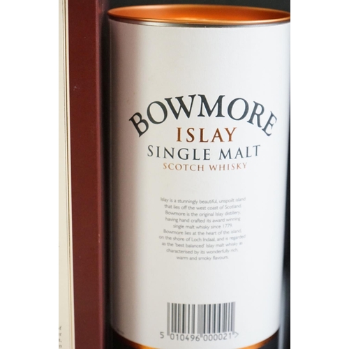 464 - Three Boxed Bottles of Single Malt Scotch Whisky, to include Bowmore Islay Tempest Small Batch Relea... 