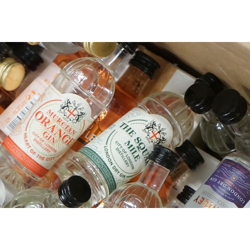 500 - Gin - Large collection of 150 miniature bottles of gin, to include City of London Distillery (Murcia... 