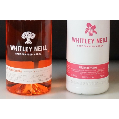 502 - Vodka - Two 70cl Bottles of Whitley Neil Vodka to include Rhubarb Vodka 43% Vol and Blood Orange Vod... 