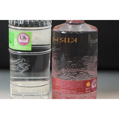 503 - Gin - Five 70cl Bottles to include City of London Distillery Brazilian Lime Gin 40.3% Vol, 2 x Kirkj... 