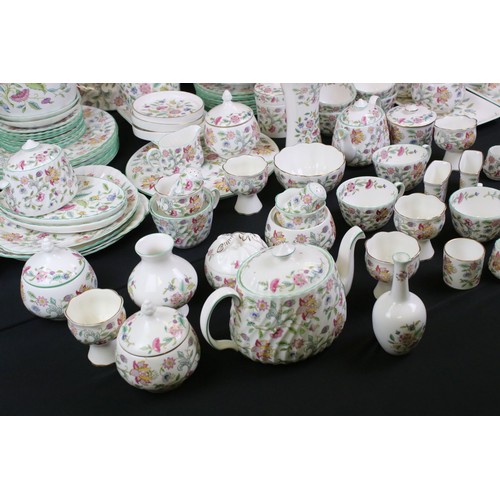 73 - Extensive collection of Minton ' Haddon Hall ' pattern ceramics, over 130 pieces, to include tea and... 