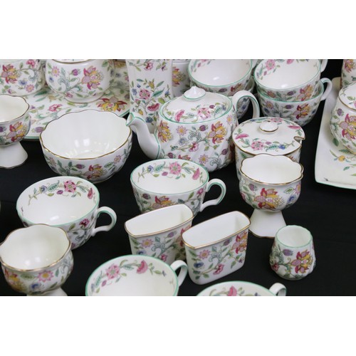 73 - Extensive collection of Minton ' Haddon Hall ' pattern ceramics, over 130 pieces, to include tea and... 