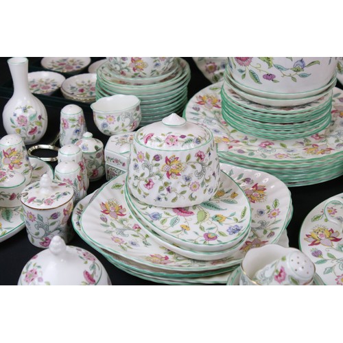 73 - Extensive collection of Minton ' Haddon Hall ' pattern ceramics, over 130 pieces, to include tea and... 