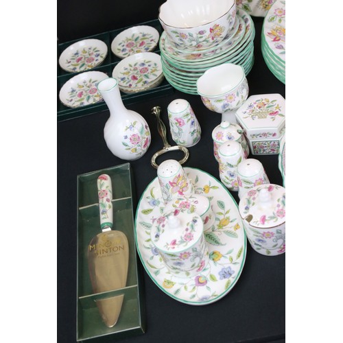 73 - Extensive collection of Minton ' Haddon Hall ' pattern ceramics, over 130 pieces, to include tea and... 