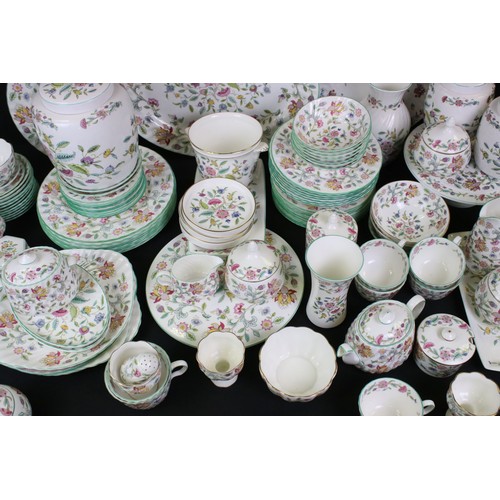 73 - Extensive collection of Minton ' Haddon Hall ' pattern ceramics, over 130 pieces, to include tea and... 