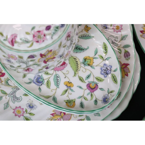 73 - Extensive collection of Minton ' Haddon Hall ' pattern ceramics, over 130 pieces, to include tea and... 