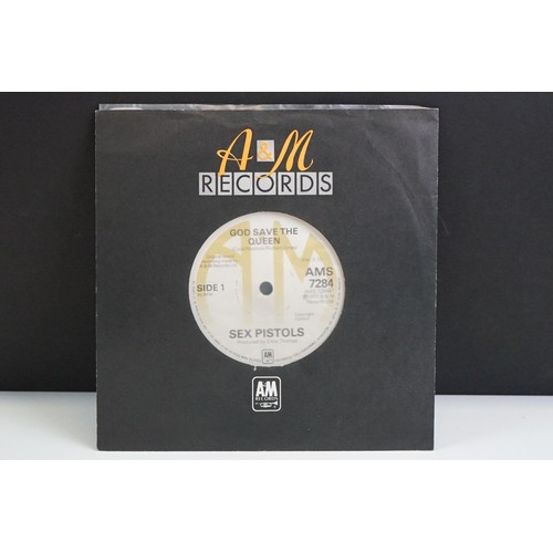 100 - Vinyl - Sex Pistols God Save The Queen on A&M AMS 7284.  A super clean copy of the rare withdrawn A&... 