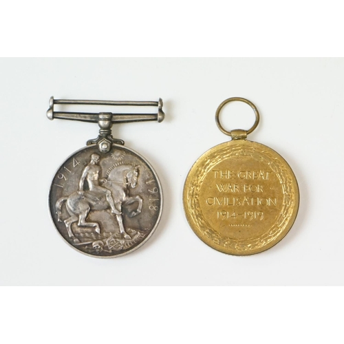 1 - A British Full Size World War One Medal Pair To Include The Great War Of Civilisation Victory Medal ... 