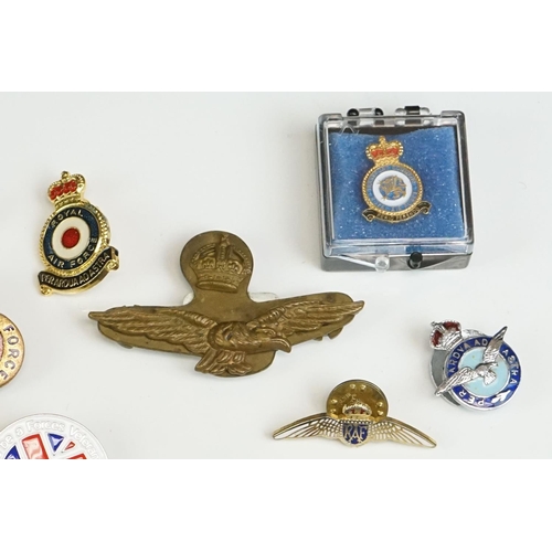 21 - A Collection Of Approx Twenty Military Badges To Include Royal Air Force, Help For Heroes, A.R.P. An... 