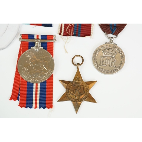 3 - A Collection Of Full Size British Medals To Include The Africa Star Medal, The Imperial Service Meda... 