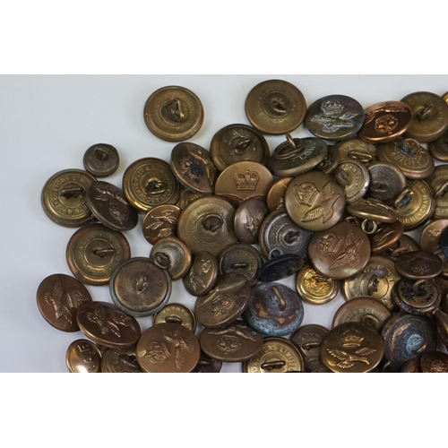 30 - A Large Collection Of Mainly Royal Air Force / RAF Buttons To Include Many World War Two Examples.