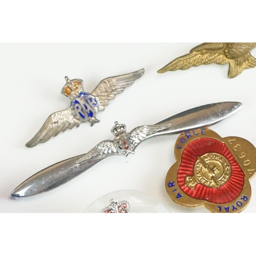 4 - A Small Collection Of Military Badges To Include A Fully Hallmarked Sterling Silver Air Raid Precaut... 