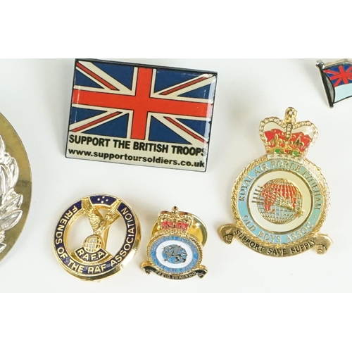 4 - A Small Collection Of Military Badges To Include A Fully Hallmarked Sterling Silver Air Raid Precaut... 