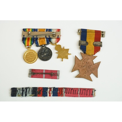 6 - A British Miniature World War One Medal Trio To Include The Great War Of Civilisation Victory Medal,... 