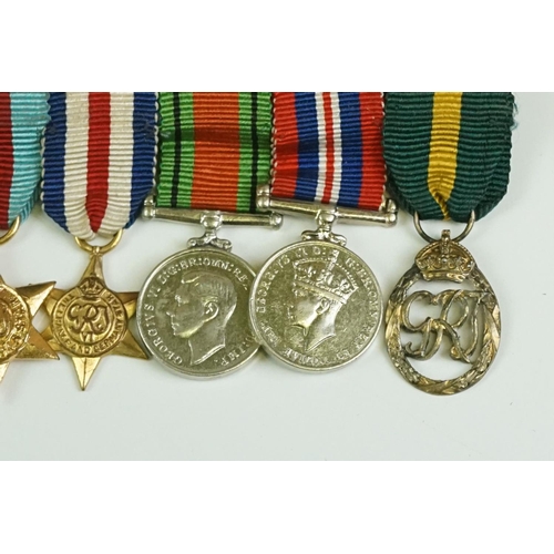 9 - A World War One And World War Two Group Of Eight British Military Miniature Medals Comprising Of The... 