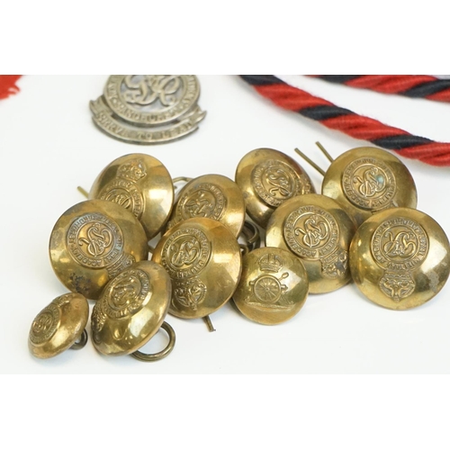 40 - A Small Group Of British Militaria Relating To The Royal Military Academy Sandhurst To Include Cap B... 