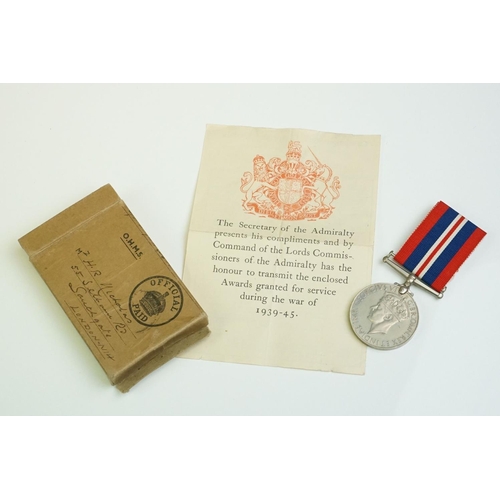 43 - A Small Group Of Mixed Militaria To Include A Full Size British World War Two 1939-45 War Medal Comp... 