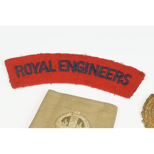 49 - A Small Group Of British Militaria Relating To The Royal Engineers Regiment And The Indian Engineers... 