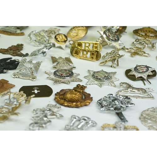 51 - A Large Collection Of Mainly British Military Regimental Cap Badges And Collar Badges To Include The... 