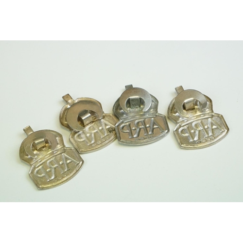 52 - A Collection Of Four British World War Two A.R.P. / Air Raid Precautions hallmarked sterling silver ... 