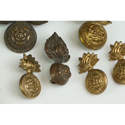 55 - A Collection Of Eight British Military Royal Hussars Grenade Cap Badges All Complete With Twin Loop ... 