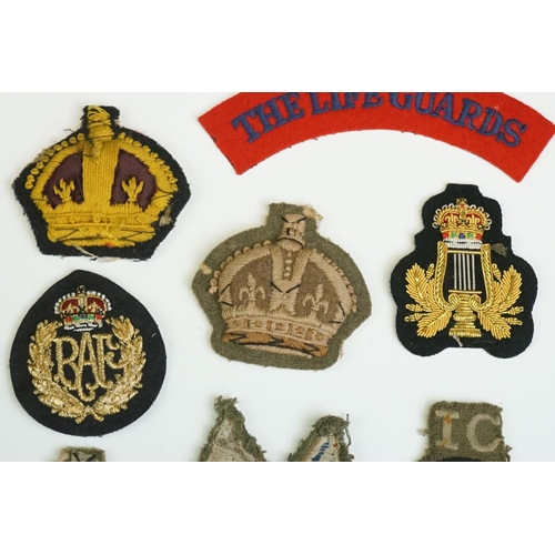 63 - A Small Collection Of British Military Cloth Badges To Include Royal Air Force, The Civil Defence Co... 