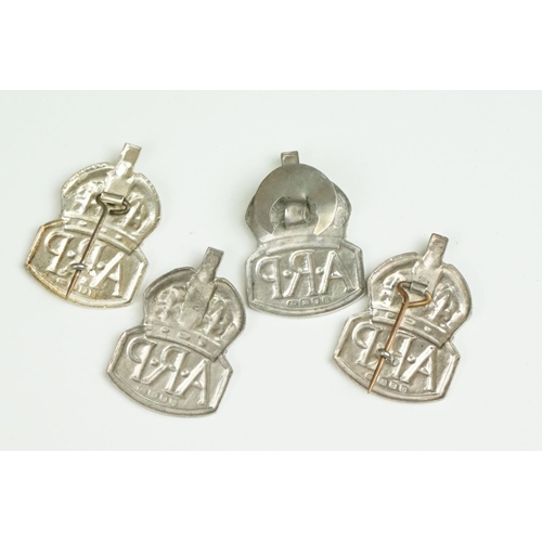 77 - A Collection Of Four British World War Two A.R.P. / Air Raid Precautions hallmarked sterling silver ... 