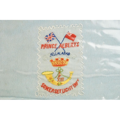 85 - A Somerset Light Infantry Embroidered Badge Together With A Somerset Light Infantry World War One Er... 