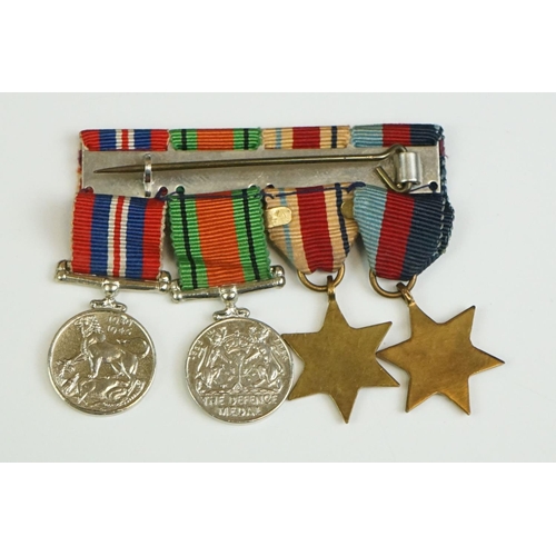 87 - A British World War Two Miniature Medal Group Of Four To Include The 1939-45 British War Medal, The ... 