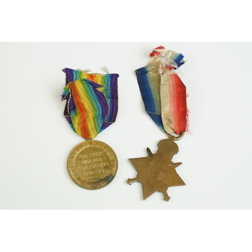 97 - A British World War One Full Size Medal Pair To Include The Great War Of Civilisation Victory Medal,... 