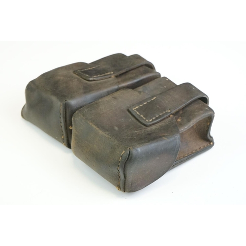 99 - A Leather Yugoslavian K98 Mauser Double Ammo Pouch.