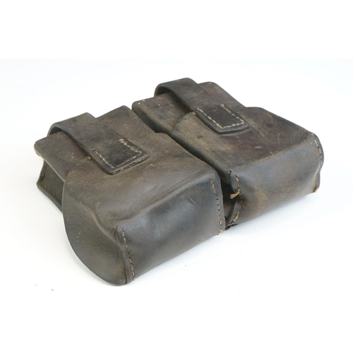 99 - A Leather Yugoslavian K98 Mauser Double Ammo Pouch.