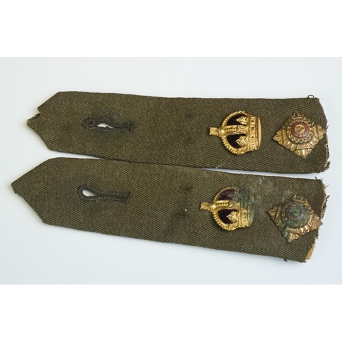 103 - A Small Group Of British Militaria To Include Epaulettes and Ubique Grenade Badges.