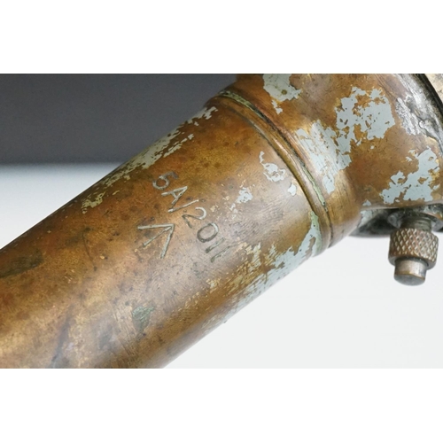 104 - A British Military Issued Brass Telegraph / Morse Torch, Marked 5A/2011 Along Wit The British Broad ... 