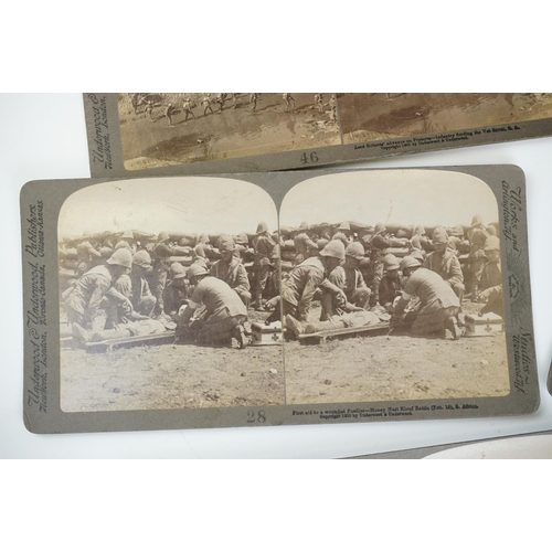 150 - A Collection Of Over Forth Five Military Stereoscope Slides Depicting Images From The Boer War, Publ... 