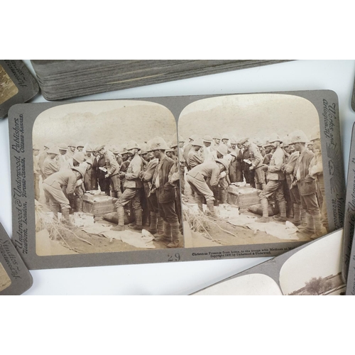 150 - A Collection Of Over Forth Five Military Stereoscope Slides Depicting Images From The Boer War, Publ... 