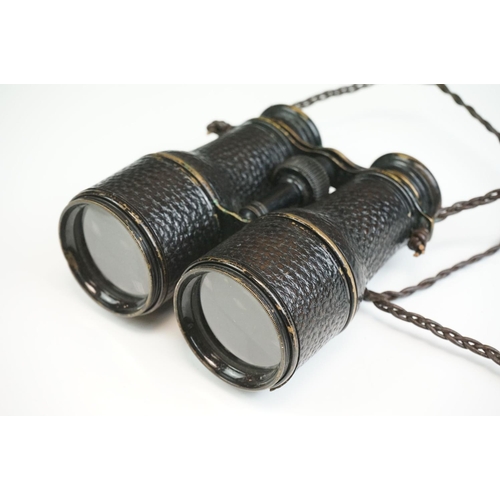 151 - A Pair Of British World War One Officers Field Binoculars, Broad Arrow Marked To The Binoculars And ... 