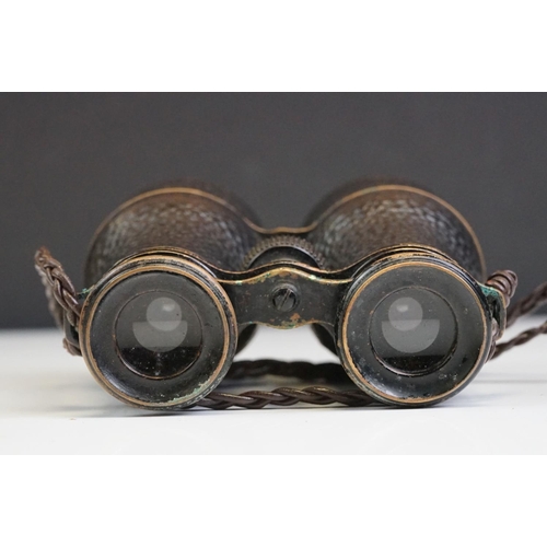 151 - A Pair Of British World War One Officers Field Binoculars, Broad Arrow Marked To The Binoculars And ... 