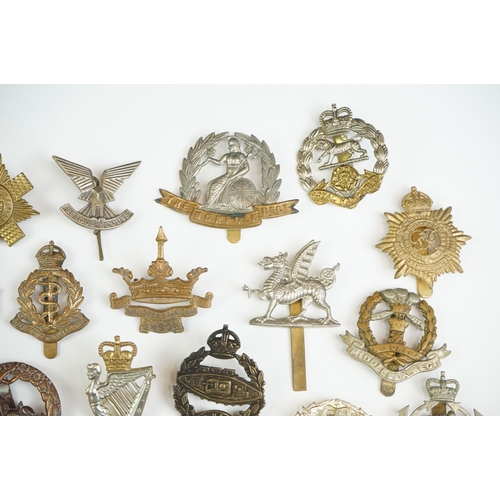 155 - A Collection Of Approx Thirty Military Cap Badges To Include The Tank Regiment, The Cameron Highland... 