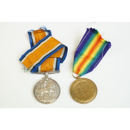 158 - A British World War One Full Size Medal Pair To Include The Great War Of Civilisation Victory Medal ... 