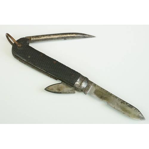 169 - A British Royal Navy Pre World War Two / WW2 Rigging Knife With Marlin Spike, Dated For 1938 And Mak... 