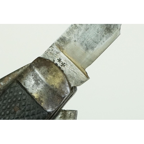 169 - A British Royal Navy Pre World War Two / WW2 Rigging Knife With Marlin Spike, Dated For 1938 And Mak... 