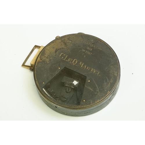 195 - A Pre World War One British Military Issued Clinometer Made By Troughton & Simms No.3567, Dated 1908... 